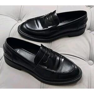 Vagabond Alex Leather Black Penny Loafers Womens Shoes 40 10